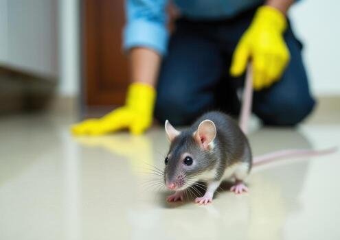 man-in-rubber-gloves-catching-a-mouse-a-fight-for-home-hygiene-photo